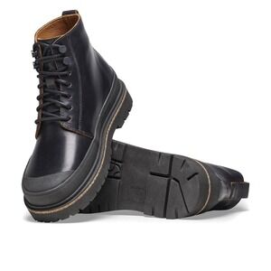 Birkenstock Prescott Lace Women Black Boots Ankle Boots Leather sz 38 (7-7.5) N